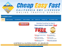 Tablet Screenshot of cheapeasyfasttrafficschool.com